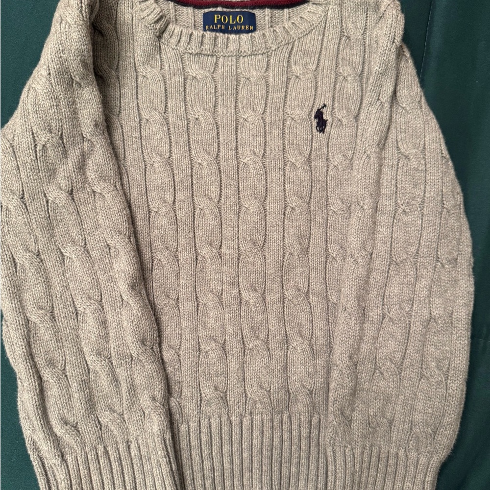 Polo by Ralph Lauren Gray Cable Knit Sweater - Picture 3 of 5